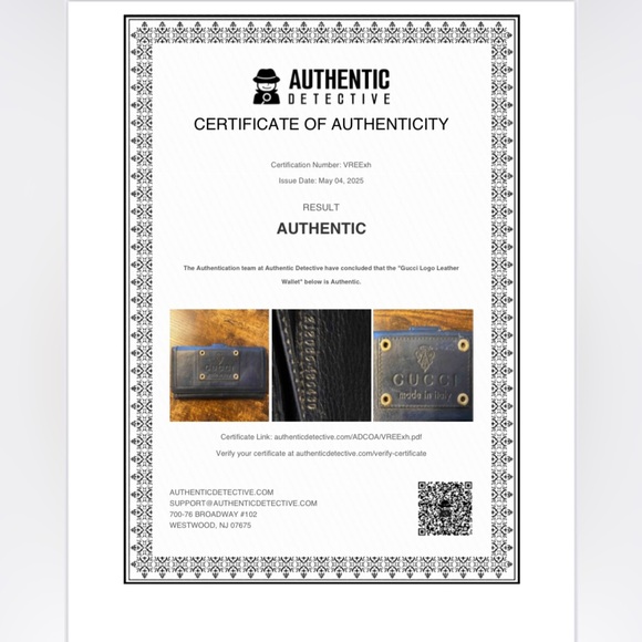 Gucci Vintage, Rare Navy Leather Wallet EUC w/ COA! - Picture 14 of 14